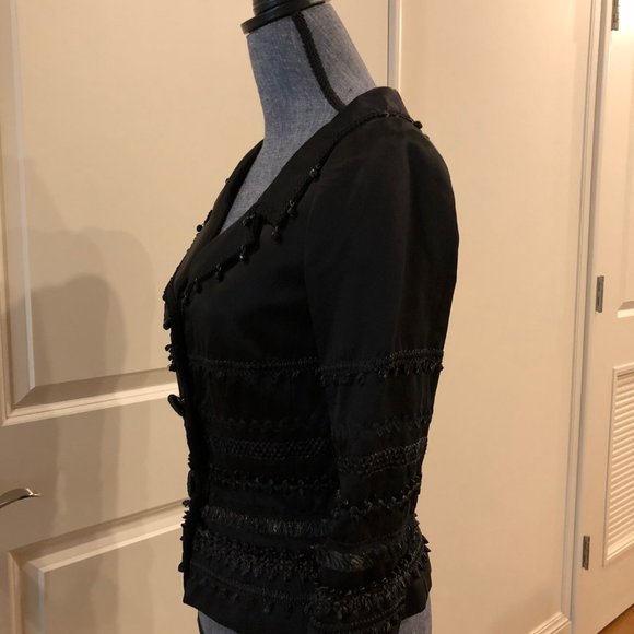 Moschino Cheap & Chic Black Beaded Silk Jacket - Picture 8 of 8